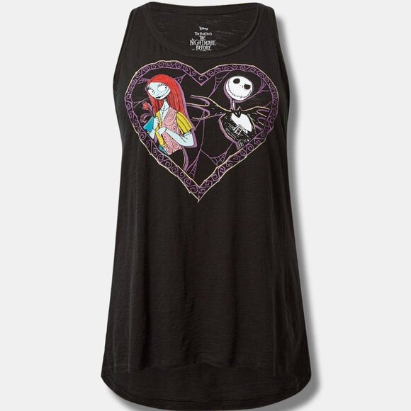 ❤️NWT VINTAGE TORRID TANK NIGHTMARE BEFORE CHRISTMAS JACK AND SALLY - PLUS SIZE - Picture 9 of 11